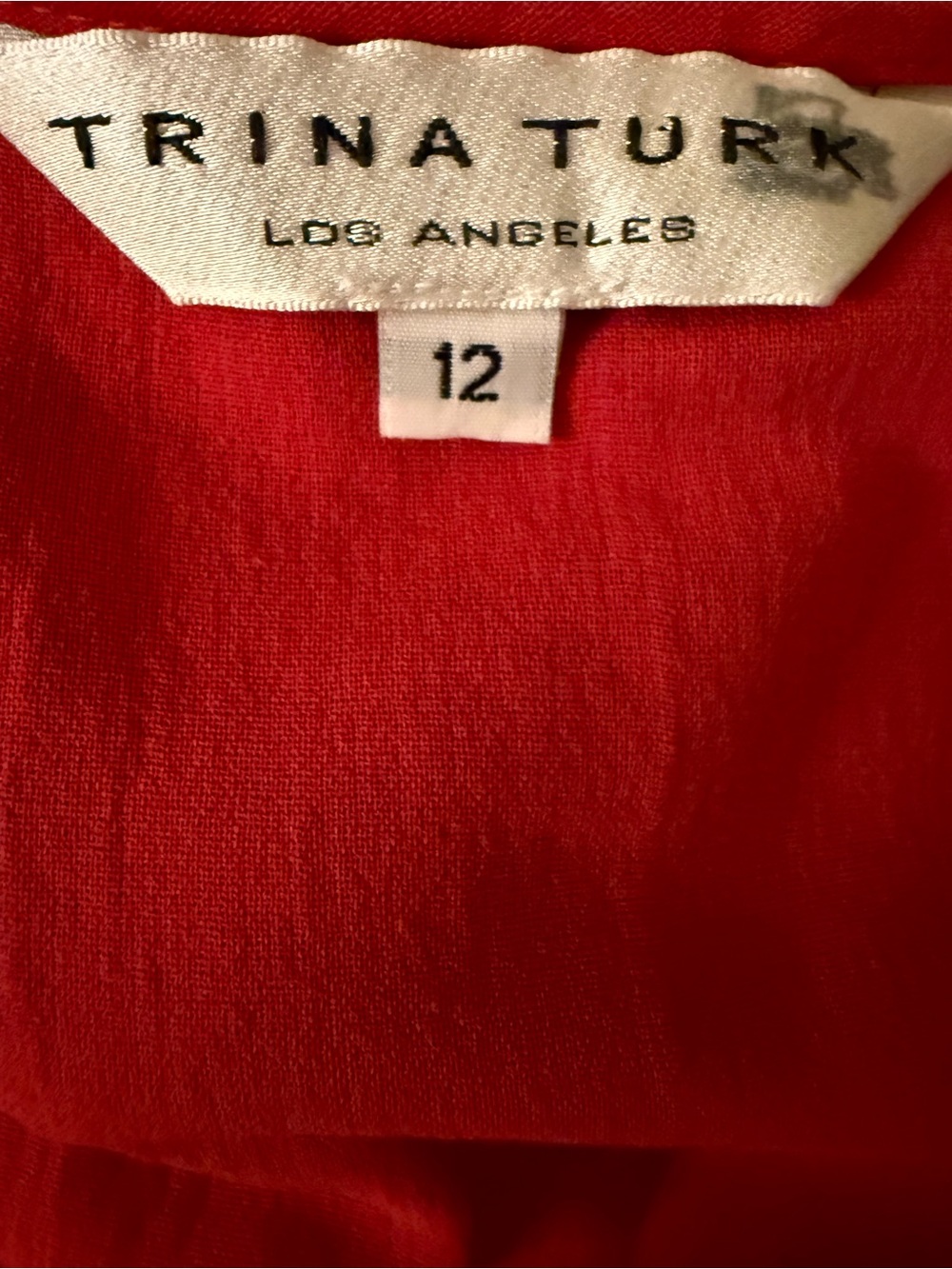 Trina Turk Red Ruffled Tiered Button-Front Dress - Picture 4 of 5